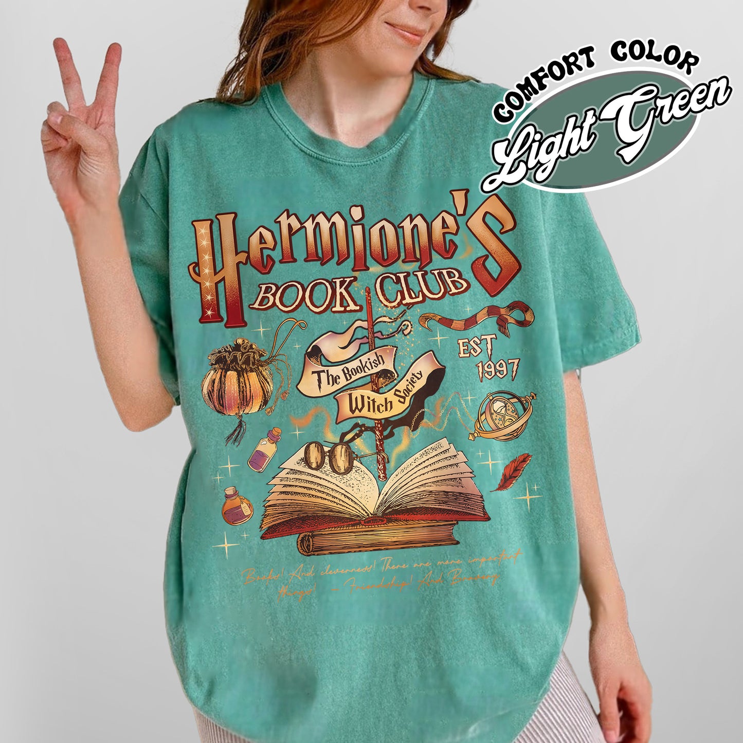 Hermione's Book Club Shirt,The Bookish Witch Society Shirt,Book Club Comfort Colors Shirt, HP Shirt