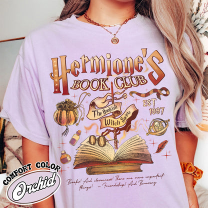 Hermione's Book Club Shirt,The Bookish Witch Society Shirt,Book Club Comfort Colors Shirt, HP Shirt