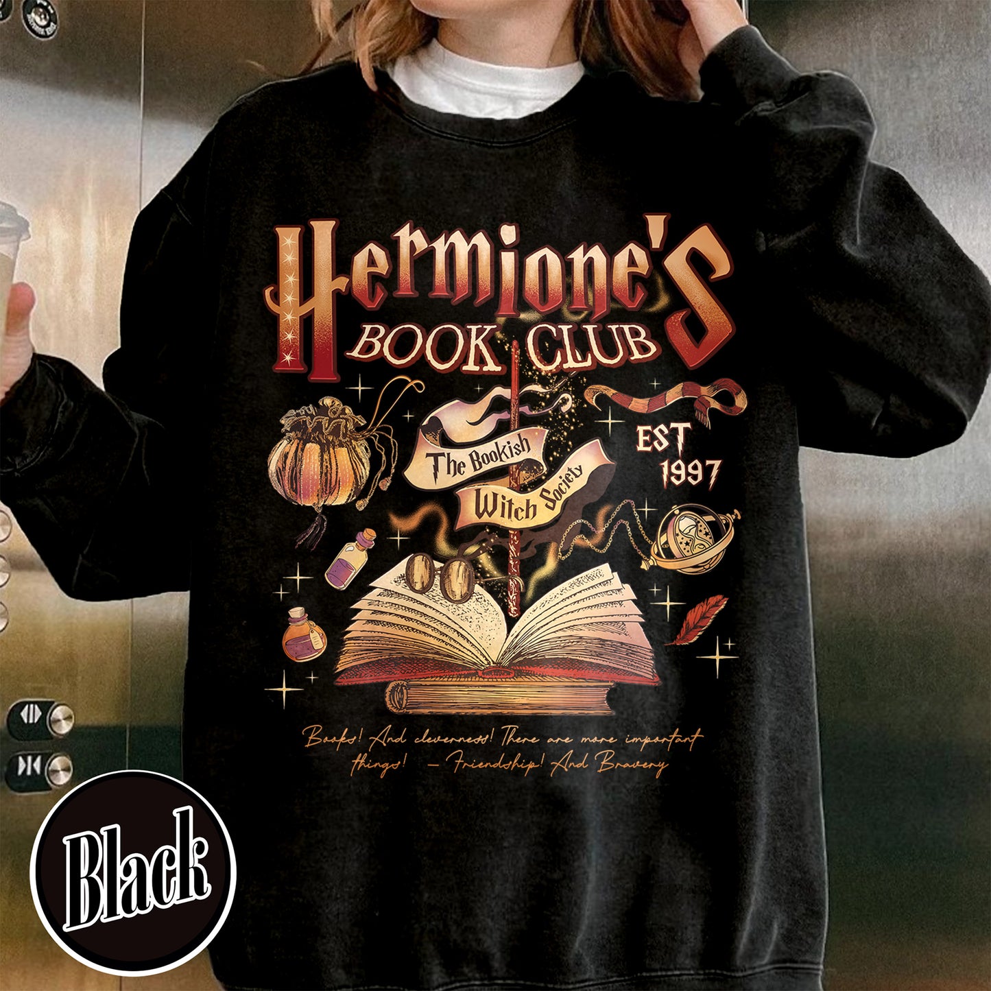 Hermione's Book Club Sweatshirt,The Bookish Witch Society Sweatshirt,Book Club Sweatshirt, HP Sweatshirt