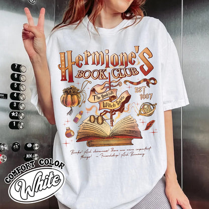 Hermione's Book Club Shirt,The Bookish Witch Society Shirt,Book Club Comfort Colors Shirt, HP Shirt