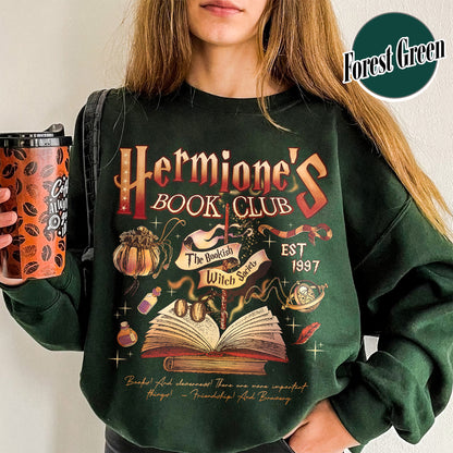 Hermione's Book Club Sweatshirt,The Bookish Witch Society Sweatshirt,Book Club Sweatshirt, HP Sweatshirt