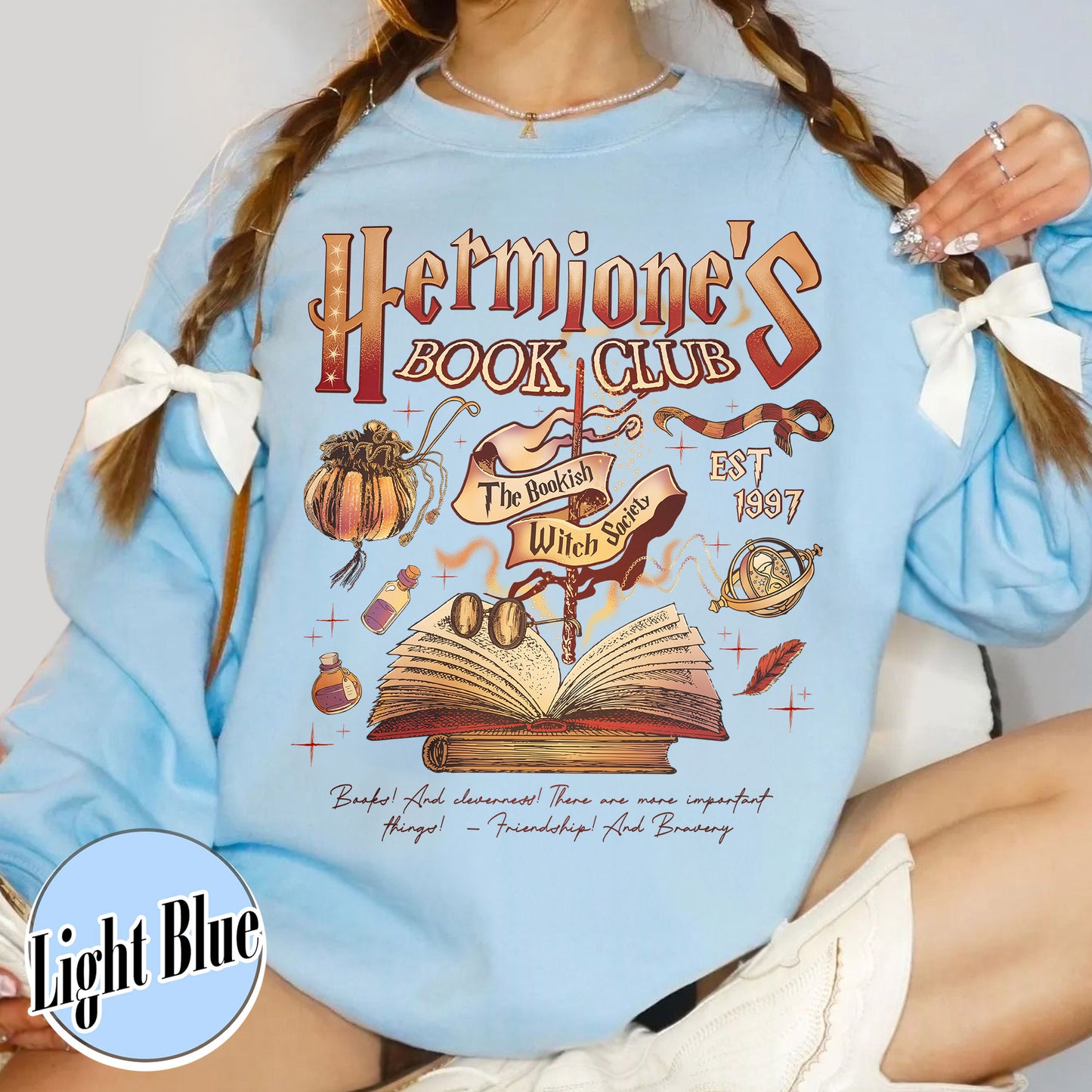 Hermione's Book Club Sweatshirt,The Bookish Witch Society Sweatshirt,Book Club Sweatshirt, HP Sweatshirt