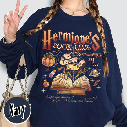 Hermione's Book Club Sweatshirt,The Bookish Witch Society Sweatshirt,Book Club Sweatshirt, HP Sweatshirt