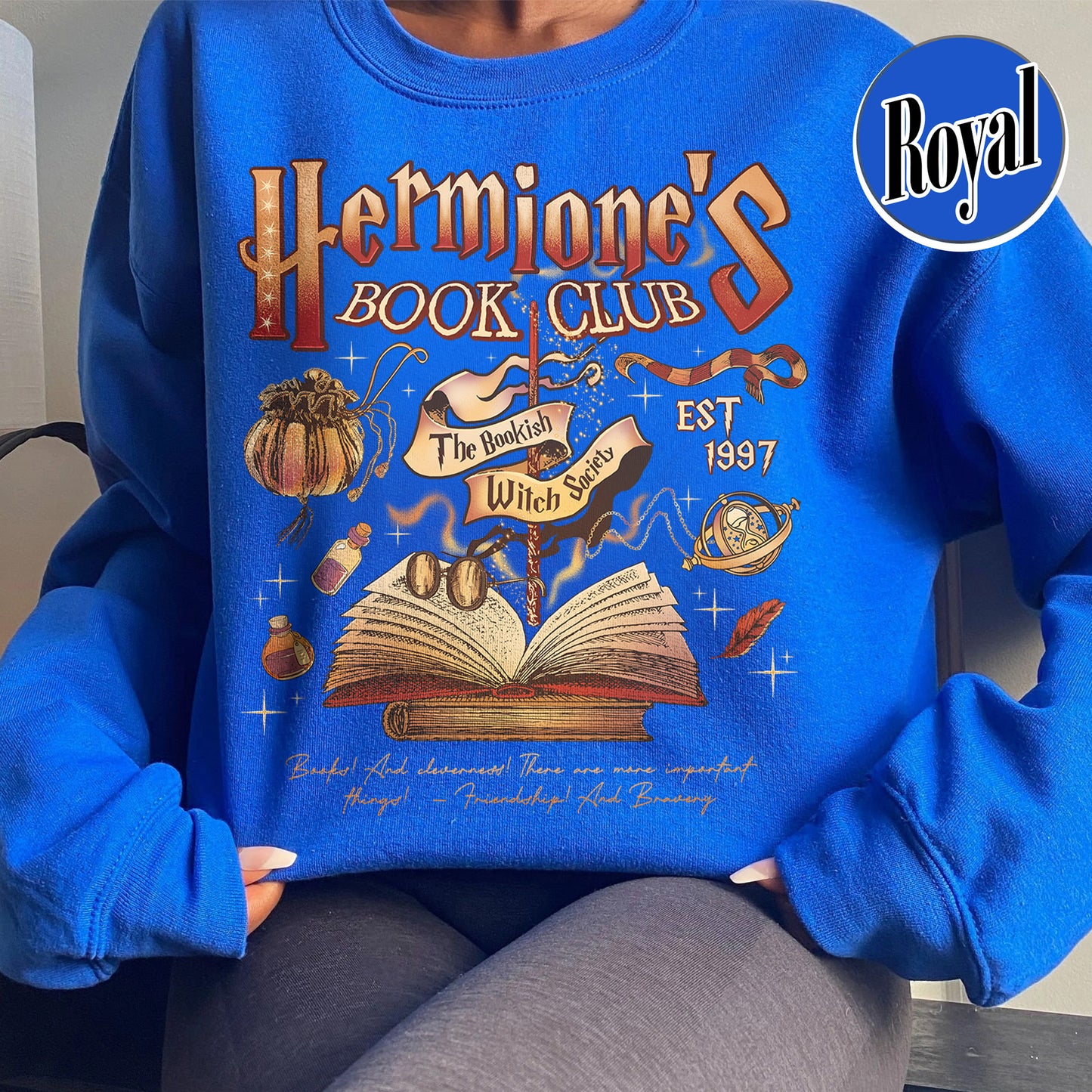 Hermione's Book Club Sweatshirt,The Bookish Witch Society Sweatshirt,Book Club Sweatshirt, HP Sweatshirt