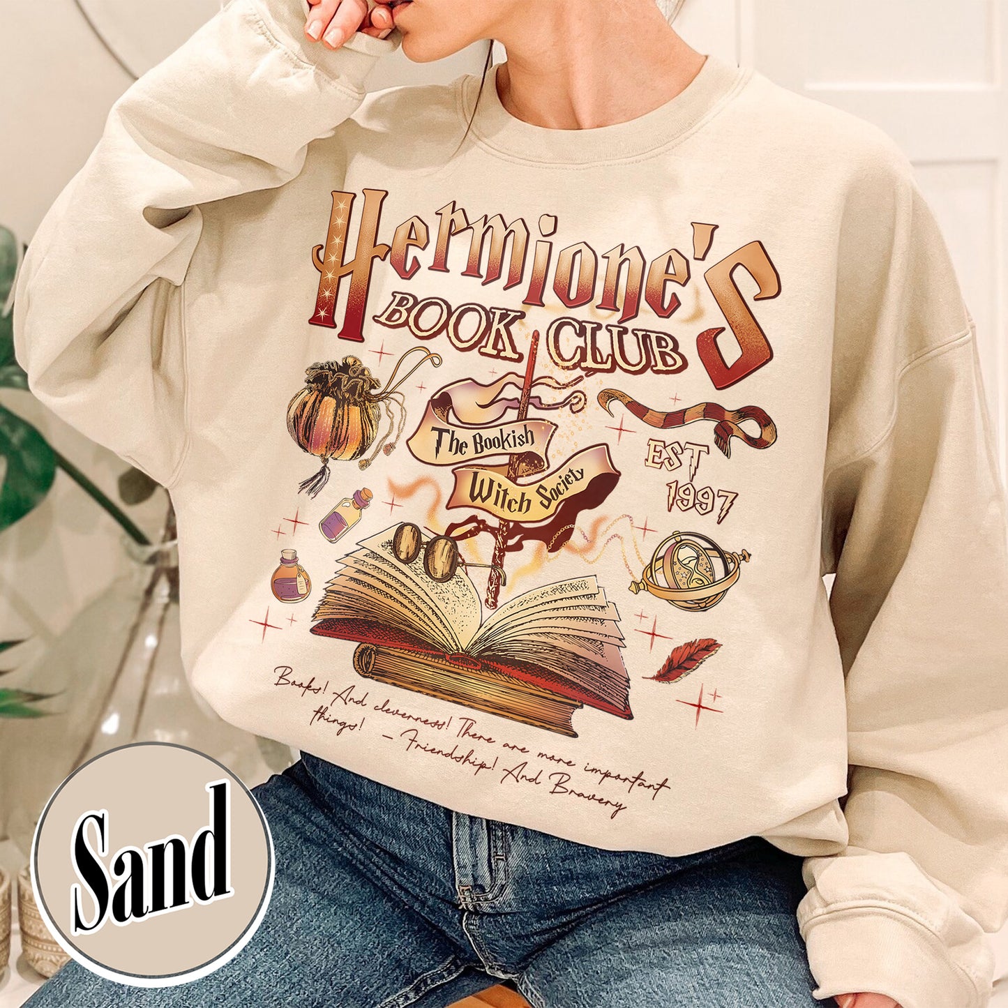 Hermione's Book Club Sweatshirt,The Bookish Witch Society Sweatshirt,Book Club Sweatshirt, HP Sweatshirt