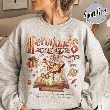 Hermione's Book Club Sweatshirt,The Bookish Witch Society Sweatshirt,Book Club Sweatshirt, HP Sweatshirt