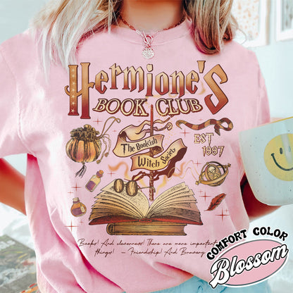 Hermione's Book Club Shirt,The Bookish Witch Society Shirt,Book Club Comfort Colors Shirt, HP Shirt
