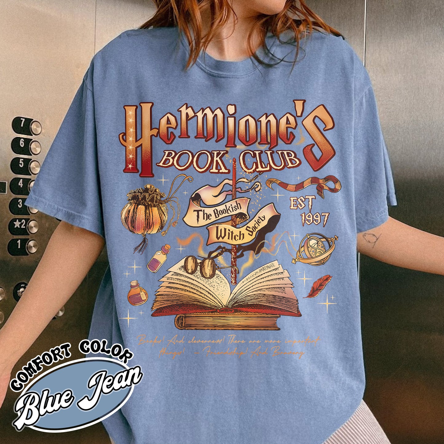 Hermione's Book Club Shirt,The Bookish Witch Society Shirt,Book Club Comfort Colors Shirt, HP Shirt