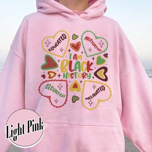 Human Rights Hoodie, Educated Motivated Elevated Hoodie, Black History Hoodie, Black Pride Hoodie