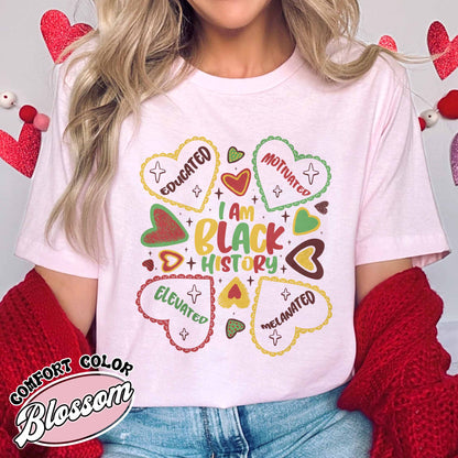 Human Rights Comfort Color Shirt, Educated Motivated Elevated Shirt, Black History Shirt, Black Pride Shirt