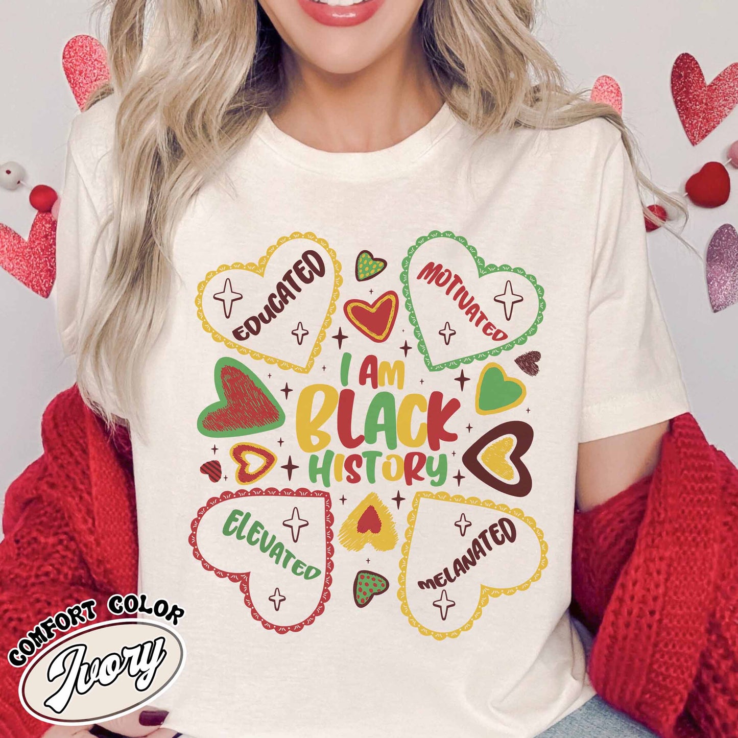 Human Rights Comfort Color Shirt, Educated Motivated Elevated Shirt, Black History Shirt, Black Pride Shirt