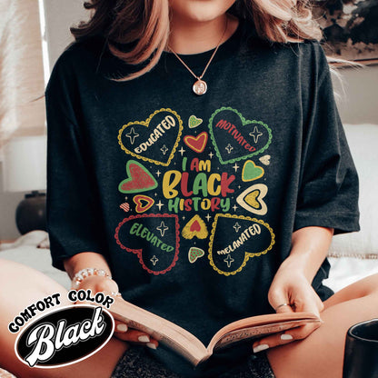 Human Rights Comfort Color Shirt, Educated Motivated Elevated Shirt, Black History Shirt, Black Pride Shirt