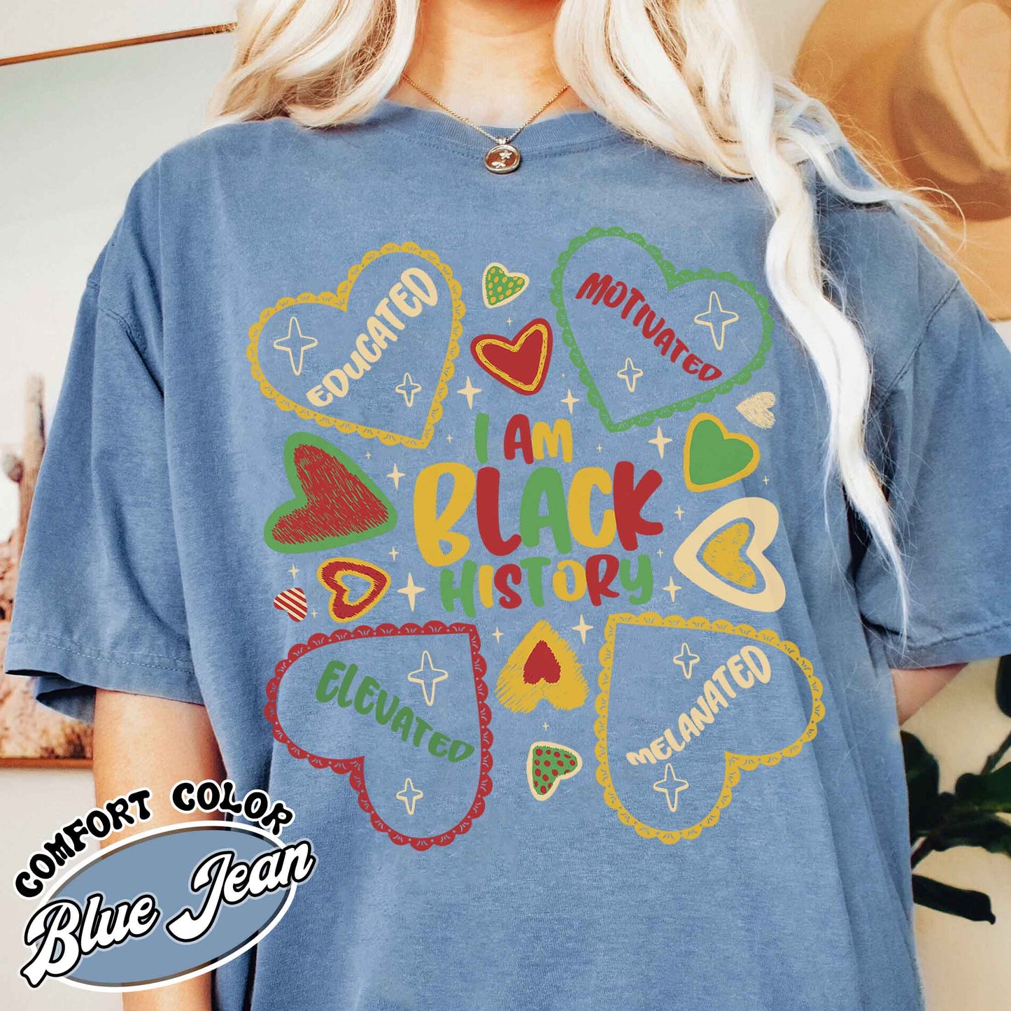 Human Rights Comfort Color Shirt, Educated Motivated Elevated Shirt, Black History Shirt, Black Pride Shirt