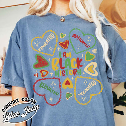 Human Rights Comfort Color Shirt, Educated Motivated Elevated Shirt, Black History Shirt, Black Pride Shirt