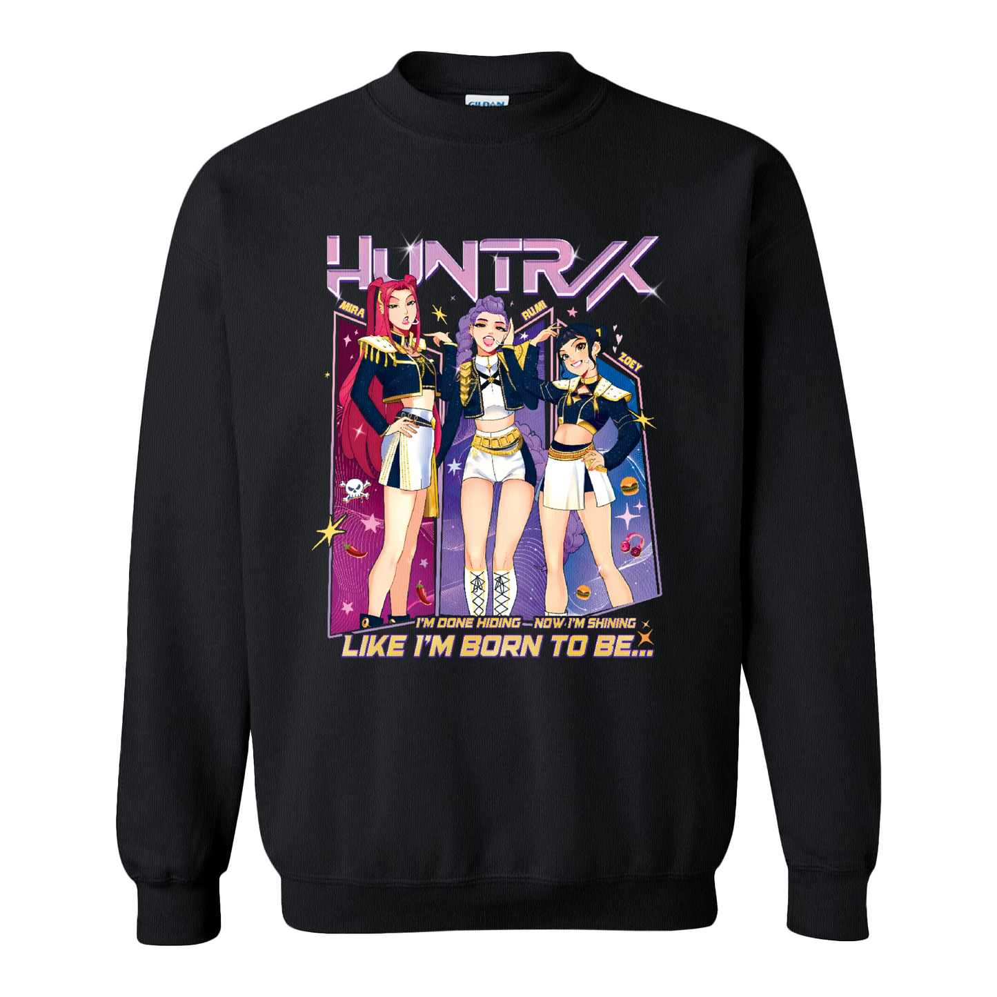 Huntrix Demon Hunters Sweatshirt, Kpop Anime Girl Sweatshirt, Saja Girls Fan Sweatshirt, Kpop Huntrix Merch, Kpop Lover Gift for Fans
