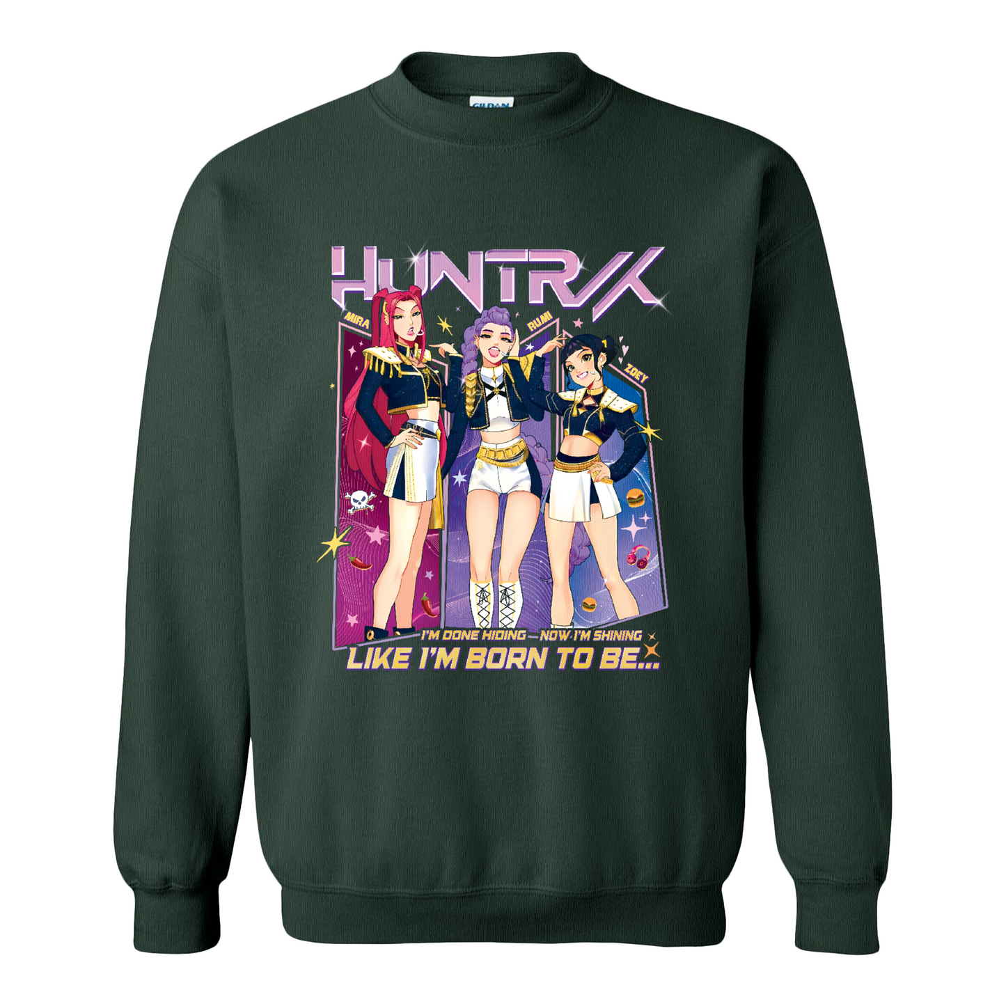 Huntrix Demon Hunters Sweatshirt, Kpop Anime Girl Sweatshirt, Saja Girls Fan Sweatshirt, Kpop Huntrix Merch, Kpop Lover Gift for Fans