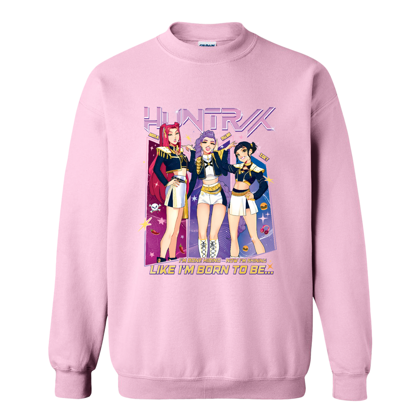 Huntrix Demon Hunters Sweatshirt, Kpop Anime Girl Sweatshirt, Saja Girls Fan Sweatshirt, Kpop Huntrix Merch, Kpop Lover Gift for Fans