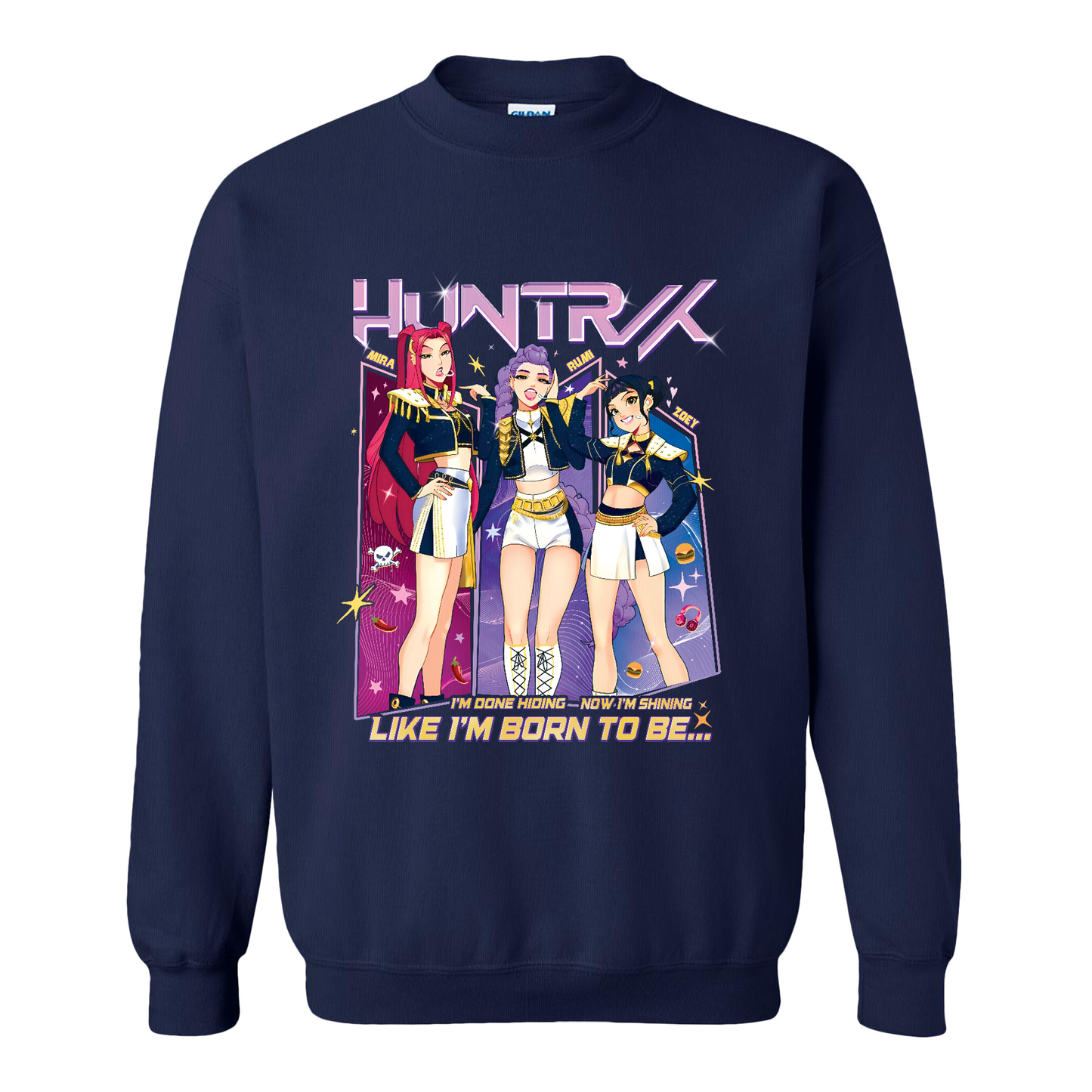 Huntrix Demon Hunters Sweatshirt, Kpop Anime Girl Sweatshirt, Saja Girls Fan Sweatshirt, Kpop Huntrix Merch, Kpop Lover Gift for Fans