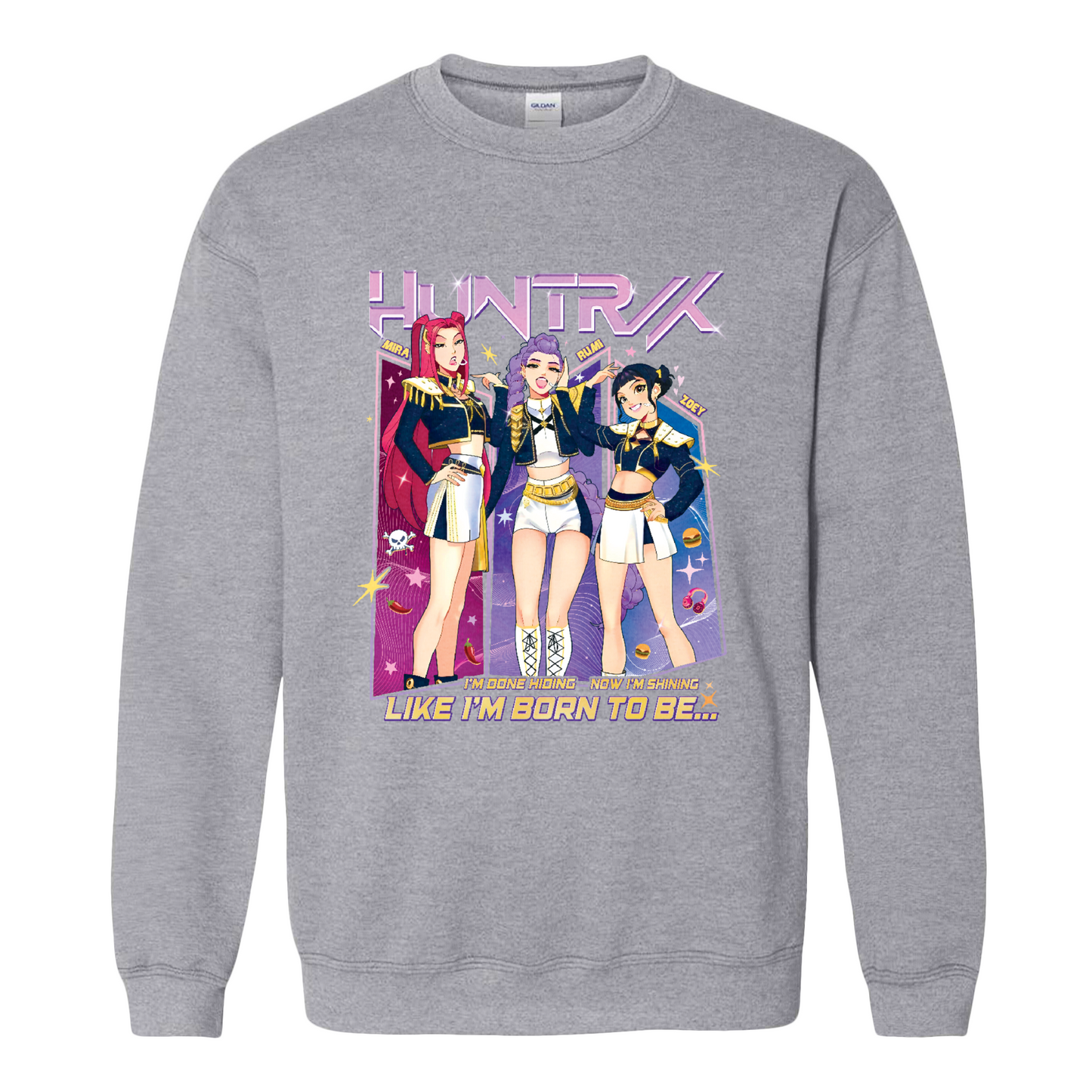 Huntrix Demon Hunters Sweatshirt, Kpop Anime Girl Sweatshirt, Saja Girls Fan Sweatshirt, Kpop Huntrix Merch, Kpop Lover Gift for Fans