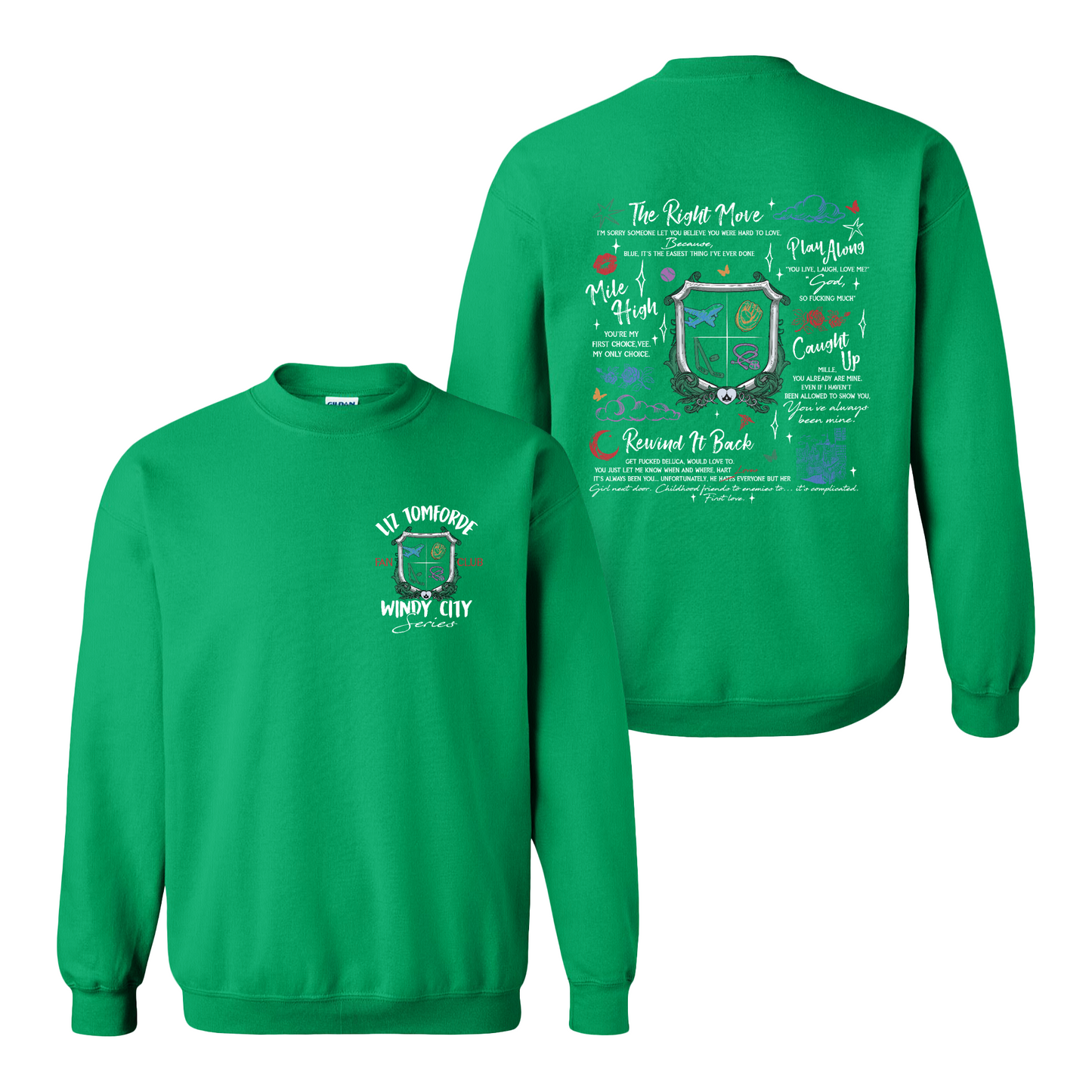 Ice Hockey Romance Sweatshirt, Windy City Series Book Sweatshirt 2 Sides, Liz Tomforde Fan Club Sweatshirt