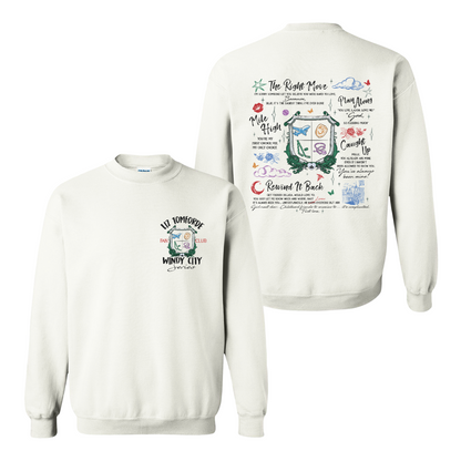Ice Hockey Romance Sweatshirt, Windy City Series Book Sweatshirt 2 Sides, Liz Tomforde Fan Club Sweatshirt