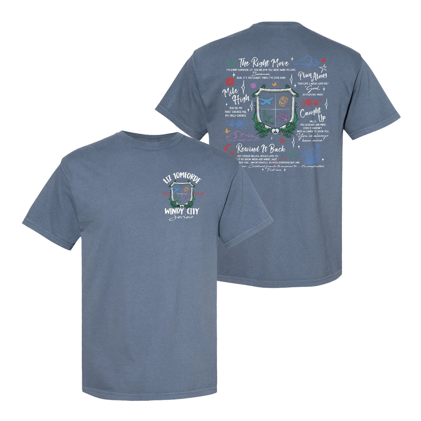 Ice Hockey Romance Comfort Color Shirt, Windy City Series Book Shirt 2 Sides, Liz Tomforde Fan Club Shirt