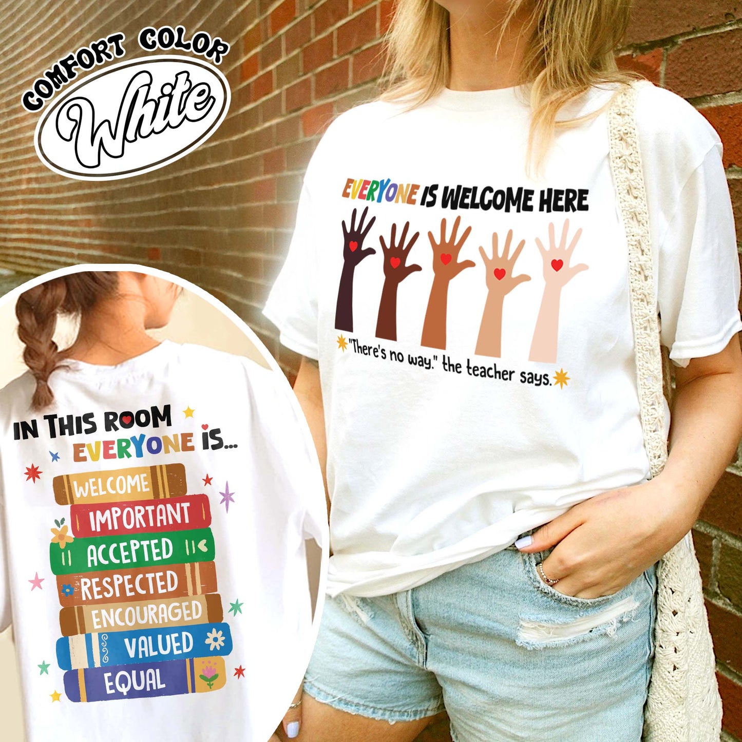 Idaho teacher Comfort Colors shirt everyone is welcome here, inclusion and equality t shirt, protest and resist