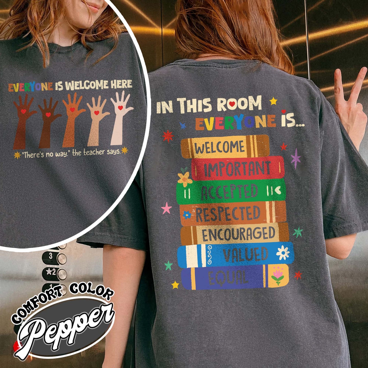 Idaho teacher Comfort Colors shirt everyone is welcome here, inclusion and equality t shirt, protest and resist