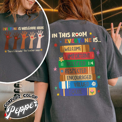 Idaho teacher Comfort Colors shirt everyone is welcome here, inclusion and equality t shirt, protest and resist