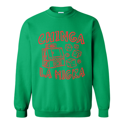 Immigrant Human Rights Sweatshirt, Chinga La Migra Sweatshirt, Abolish Ice No Human Is Illegal Sweatshirt