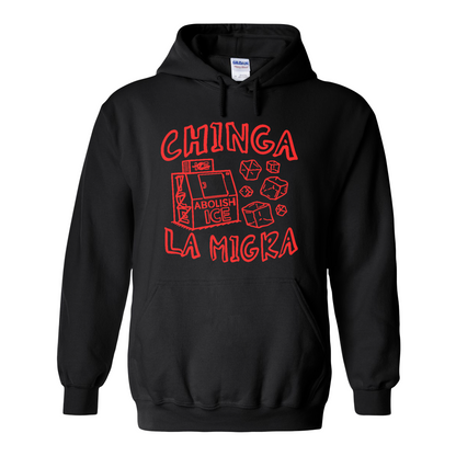 Immigrant Human Rights Hoodie, Chinga La Migra Hoodie, Abolish Ice No Human Is Illegal Hoodie