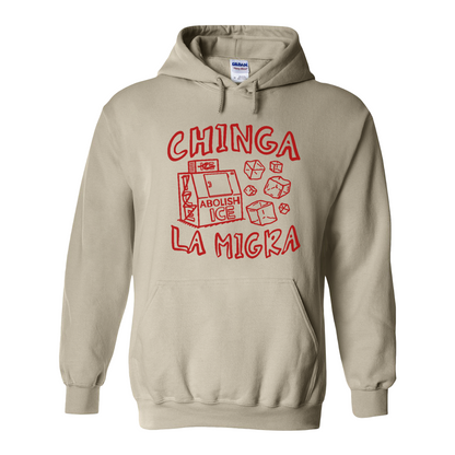 Immigrant Human Rights Hoodie, Chinga La Migra Hoodie, Abolish Ice No Human Is Illegal Hoodie