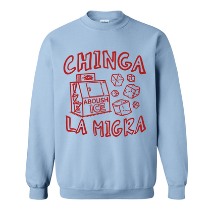 Immigrant Human Rights Sweatshirt, Chinga La Migra Sweatshirt, Abolish Ice No Human Is Illegal Sweatshirt