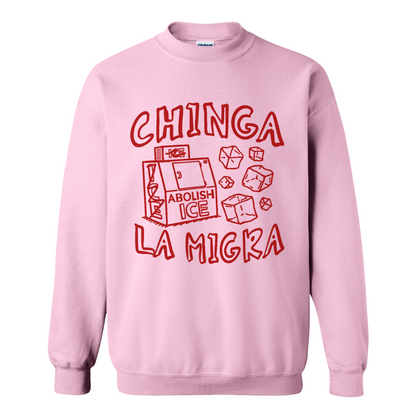 Immigrant Human Rights Sweatshirt, Chinga La Migra Sweatshirt, Abolish Ice No Human Is Illegal Sweatshirt