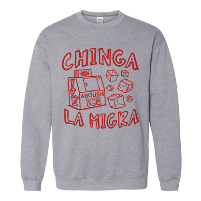 Immigrant Human Rights Sweatshirt, Chinga La Migra Sweatshirt, Abolish Ice No Human Is Illegal Sweatshirt