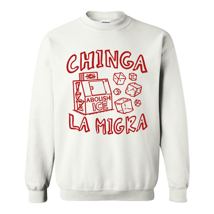 Immigrant Human Rights Sweatshirt, Chinga La Migra Sweatshirt, Abolish Ice No Human Is Illegal Sweatshirt