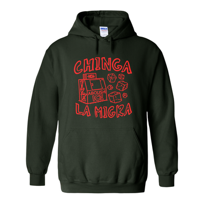 Immigrant Human Rights Hoodie, Chinga La Migra Hoodie, Abolish Ice No Human Is Illegal Hoodie