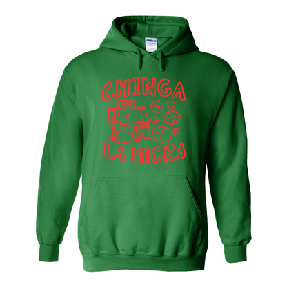 Immigrant Human Rights Hoodie, Chinga La Migra Hoodie, Abolish Ice No Human Is Illegal Hoodie