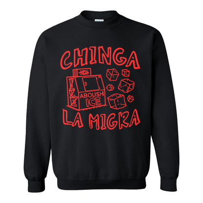 Immigrant Human Rights Sweatshirt, Chinga La Migra Sweatshirt, Abolish Ice No Human Is Illegal Sweatshirt
