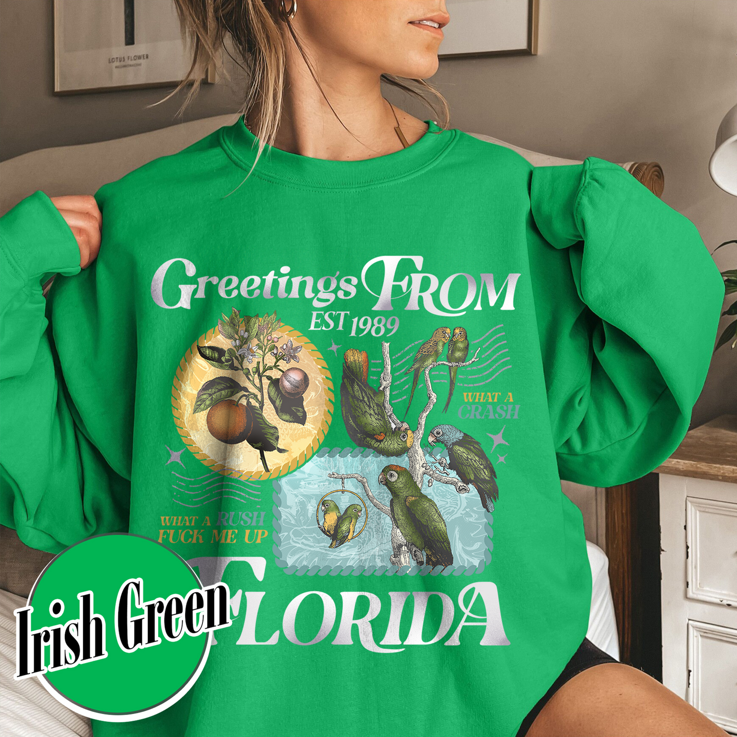 Florida!!! Sweatshirt, Palm Beach Sweatshirt, Girls Trip Sweatshirt, Trendy Summer, Ttpd Sweatshirt, Tropical Aesthetic Swiftie Gift, Summer Vibes
