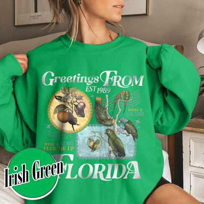 Florida!!! Sweatshirt, Palm Beach Sweatshirt, Girls Trip Sweatshirt, Trendy Summer, Ttpd Sweatshirt, Tropical Aesthetic Swiftie Gift, Summer Vibes