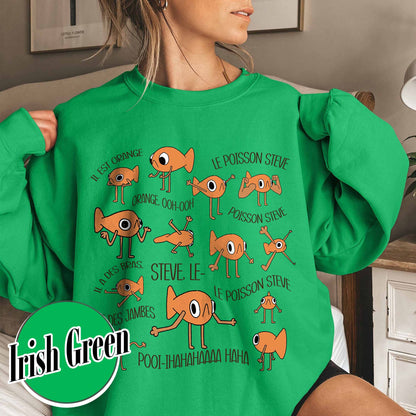 Le Poisson Steve Sweatshirt, Funny Meme Sweatshirt, Viral Meme Tiktok Sweatshirt