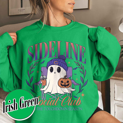 Custom Game Day Social Club Football Sweatshirt, Personalized Sideline Social Club Football Sweatshirt