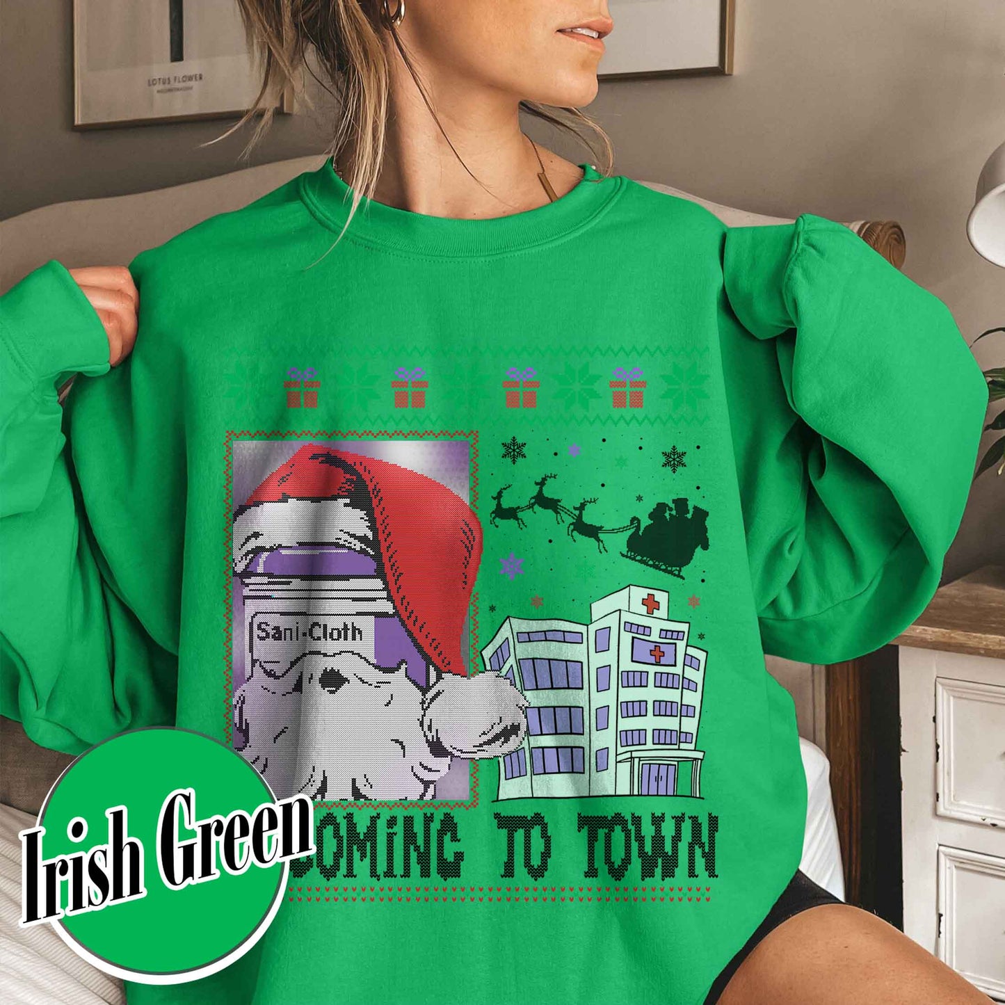 Nurse Christmas Sweatshirt, Funny Nurse Christmas Sweatshirt, Medical Assistant Sweatshirt, Is Coming to Town, CMA Sweatshirt, CMA Gifts, Medical Assistant Gift