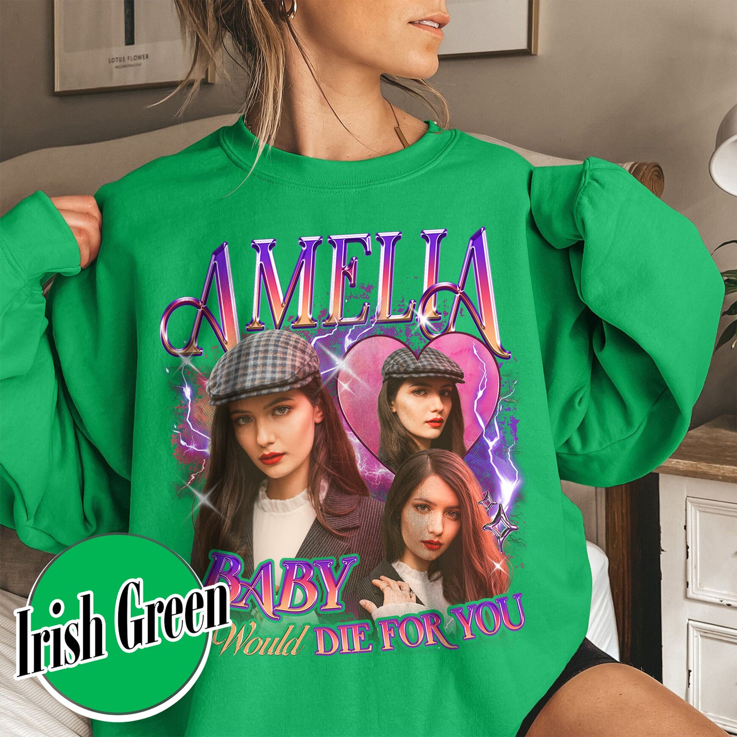 Custom Girlfriend Photo Sweatshirt, Make Your Own Sweatshirt Picture, Sweatshirt With Girlfriend Face