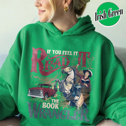 Bookish Hoodie, Book Wrangler Hoodie, Western Cowboy Hoodie, Country Bookish Hoodie
