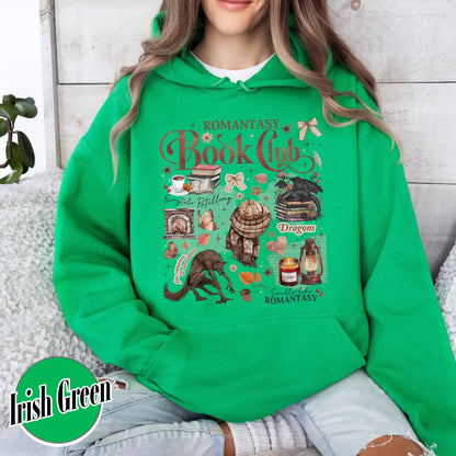 Bookish Hoodie, Romantasy Reader Book Club Hoodie, Fall Love With Reading Hoodie