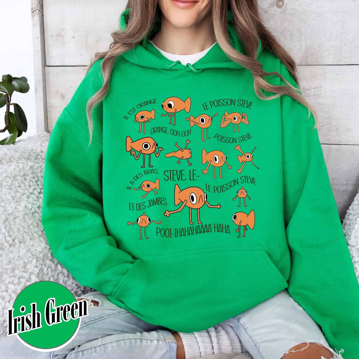 Le Poisson Steve Hoodie, Funny Meme Hoodie, Viral Meme Tiktok Hoodie