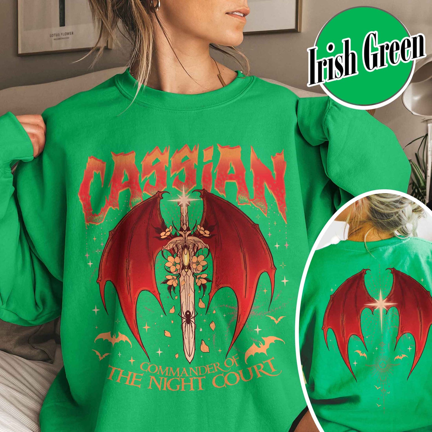 Acotar Sweatshirt Cassian, Velaris City Of Starlight Acotar Two-sided Sweatshirt, The Night Court Sweatshirt, Court Of Dreams, Cassian, Booklover Sweatshirt