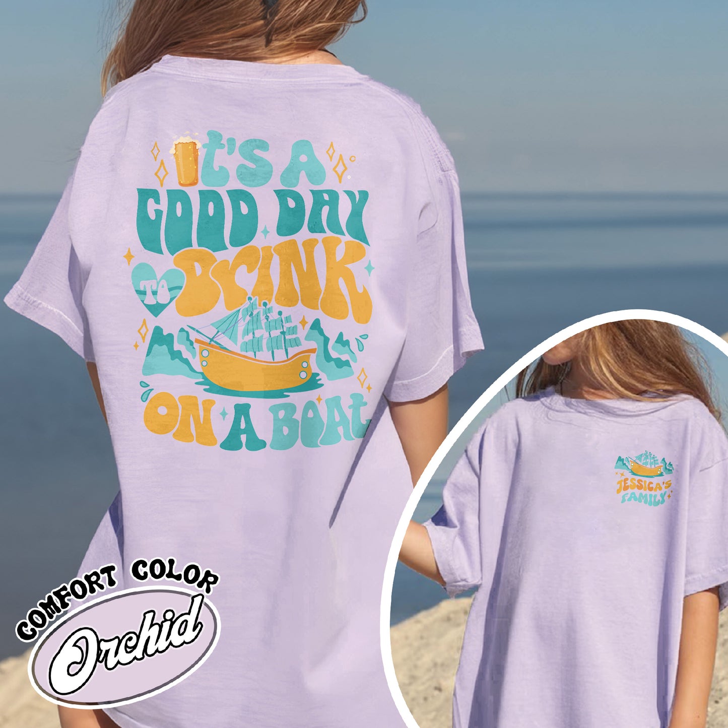 It Is Good Day To Drink on a Boat Comfort Color Youth Shirt, Its a Good Day To Drink on a Boat, Cruise Vacation Shirt, Cruise Crew 2024 Vacation, Family Vacation